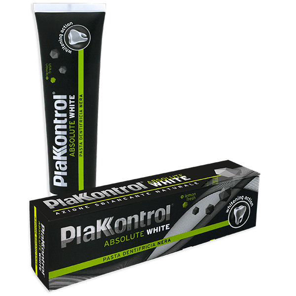 PlakKontrol Absolute White Pasta Dentifricia Nera Sbiancante 75 ml
