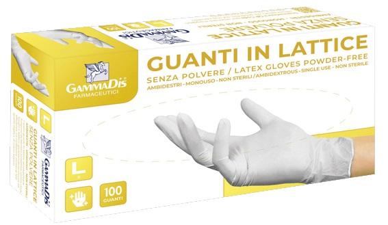 Guanti in Lattice con Polvere Taglia M per Uso Medico 100 Pezzi