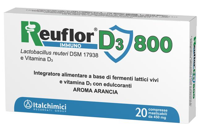 Reuflor D3 800 Integratore per l' Equilibrio della flora Intestinale 20Compresse