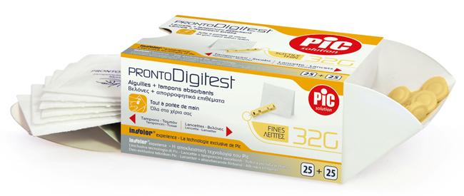 Pic Pronto Digitest Lancette G32 25 Pezzi
