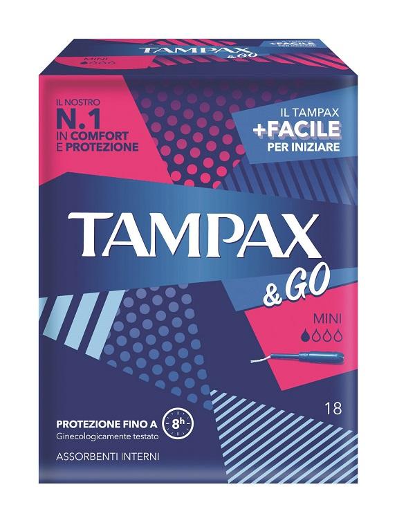 Tampax&Go Mini per Flussi Leggeri 18 Pezzi