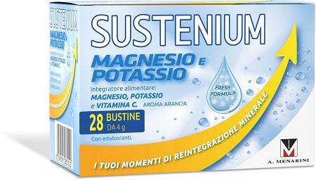 Sustenium Magnesio e Potassio Integratore Sali Minerali 28 Bustine