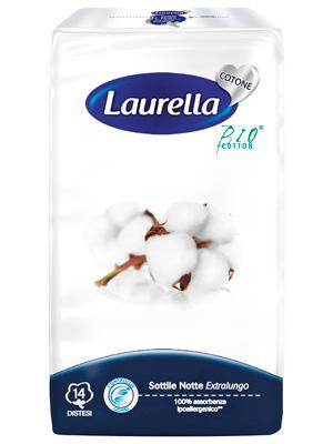 Laurella Bio Cotton 14 Assorbenti Sottili Notte