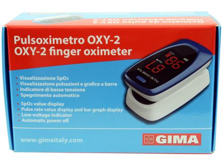 Gima Pulsoximetro da Dito Oxy-2 Schermo Led 60x30,5x32,5mm 1 Pezzo