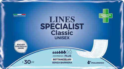 Lines Specialist Rettangolare Pannolone Senza Barriera 30 Pezzi