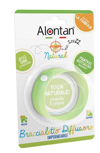 Alontan Natural Braccialetto Diffusore Anti-Zanzare Citronella E Geranio