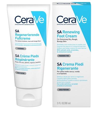 CeraVe SA Renewing Foot Cream Crema Piedi Idratante e Rigenerante 88 ml