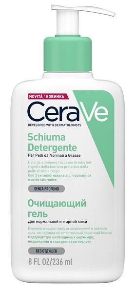 CeraVe Foaming Cleanser Schiuma Detergente Viso per Pelli Normali o Grasse 236ml
