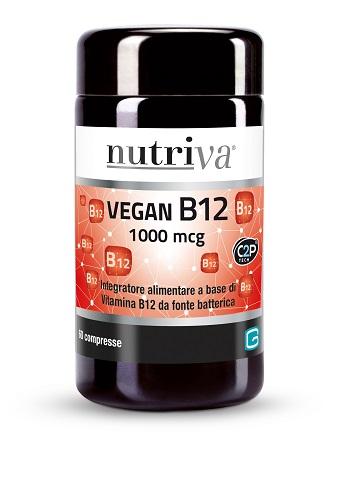 Nutriva Vegan B12 Integratore per la Carenza di Vitamina B12 60 compresse