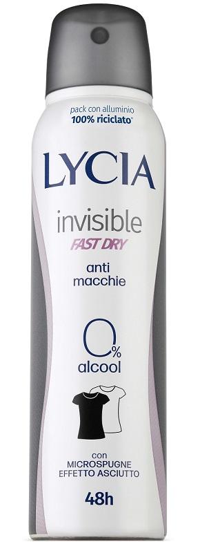Lycia Invisible Spray Fast Dry Deodorante Zero Macchie Subito Asciutto 150 Ml