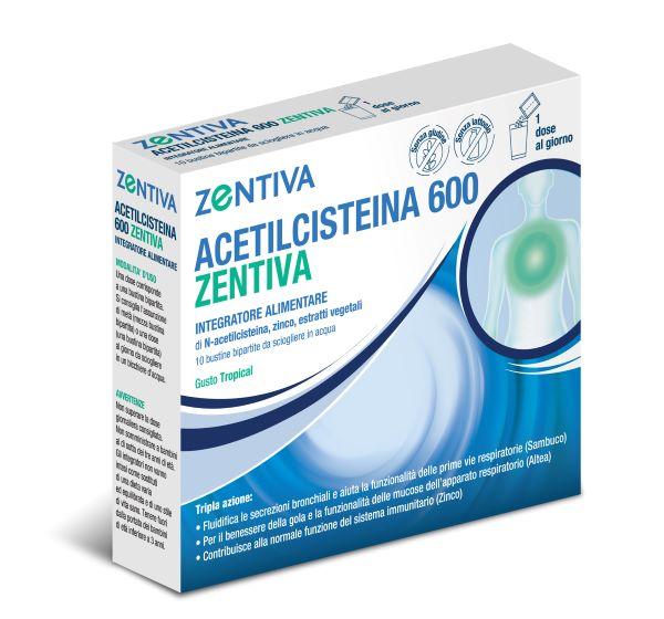 Acetilcisteina 600 Integratore per le Vie Respiratorie 10 Bustine