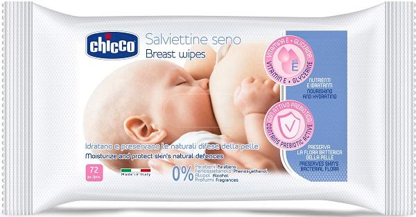 Chicco Salviette Detergenti Per Il Seno Prima E Dopo L' Allattamento 72 Pezzi