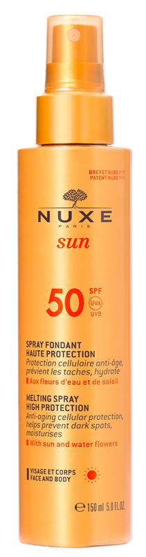 Nuxe Sun Spray Fondant Haute Protection Spray Solare Viso e Corpo Spf50 150 ml