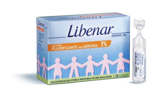 Libenar Aerosol 3% Soluzione Salina Sterile Ipertonica 18 Flaconcini