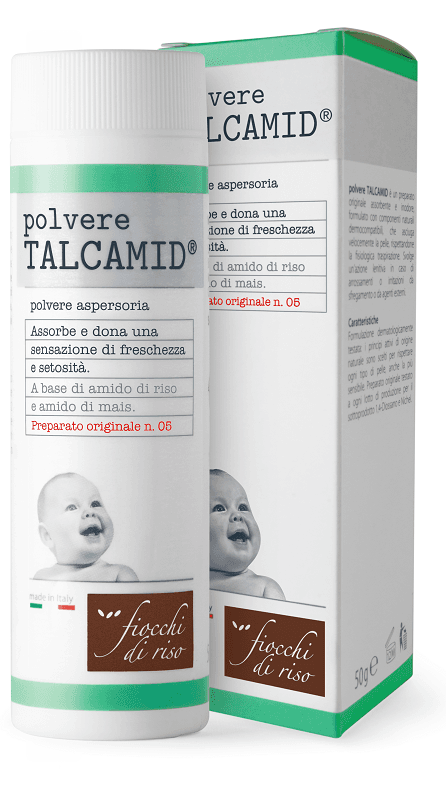 Fiocchi di Riso Talcamid Polvere Assorbente Rinfrescante 50 g