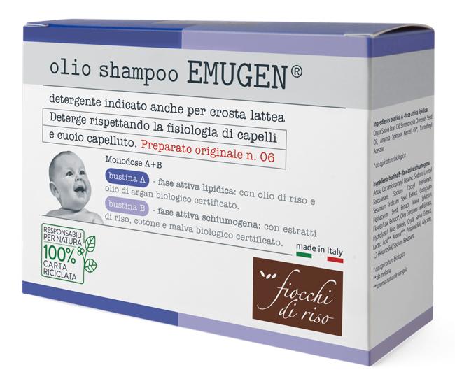 Fiocchi di Riso Emugen Olio Shampoo Detergente Bifasico 10 Bustine