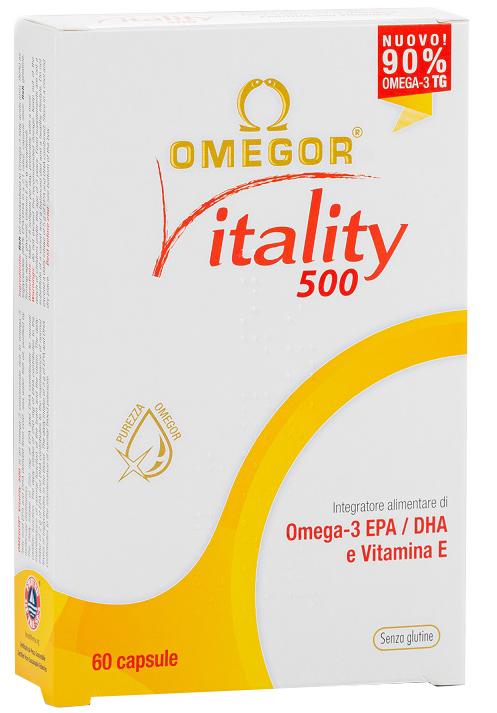 Omegor Vitality 500 Integratore Omega3 EPA DHA 60 Perle