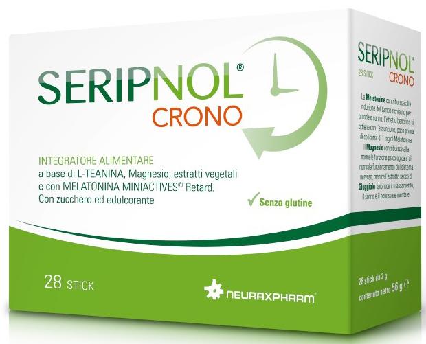 Seripnol Crono L Integratote per il Sonno con Melatonina e Magnesio 28 stick
