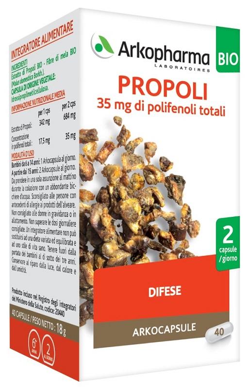 Arkocapsule Propoli Bio Integratore Difese Immunitarie 40 Capsule