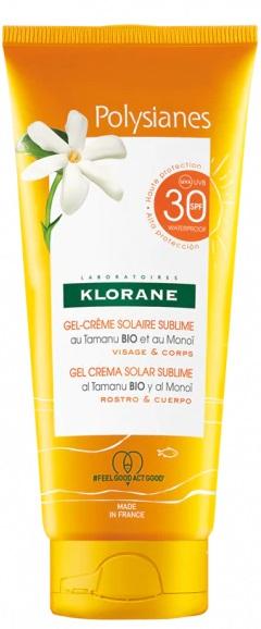 Klorane Polysianes Gel-crema Solare Sublime Spf30 Monoi Viso e Corpo 200 ml