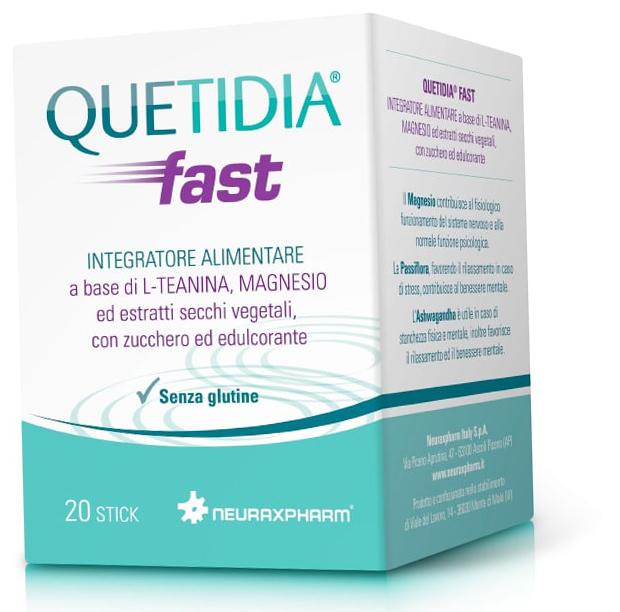 Quetidia Fast Integratore per il Sistema Nervoso e Funzione Psicologica 20 Stick