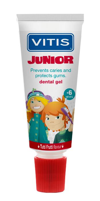 Vitis Junior Gel Dentifricio per Bambini Gusto Frutta  75 ml