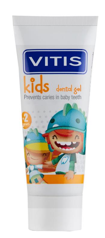 Vitis Kids Gel Dentifricio per Bambini Gusto Ciliegia 50 ml