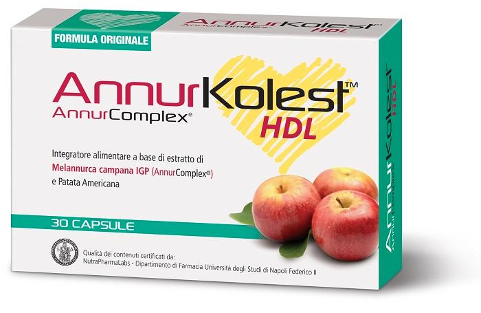 AnnurKolest HDL Integratore Metabolismo dei Trigliceridi e Colesterolo 30 Capsul