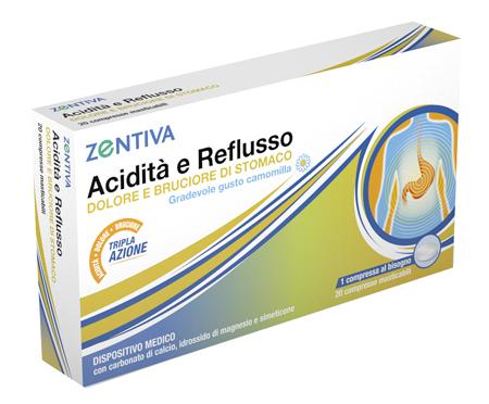 Zentiva Acidità e Reflusso Contro Bruciore e Dolore di Stomaco 20 Compres