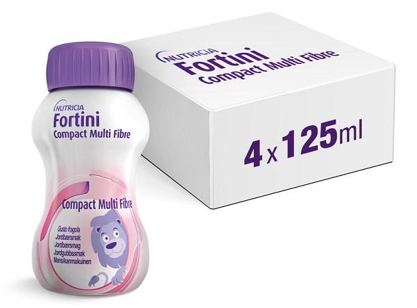Nutricia Fortini Compact Multi Fibre Gusto Fragola 4x125g