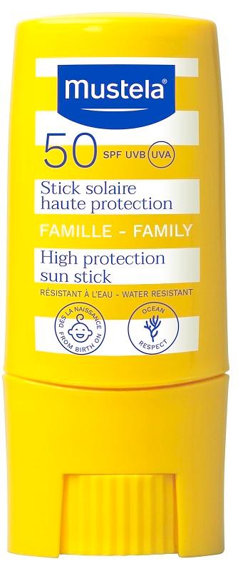 Mustela Stick Solare Spf50+ Protezione Alta Viso e Corpo 9 ml