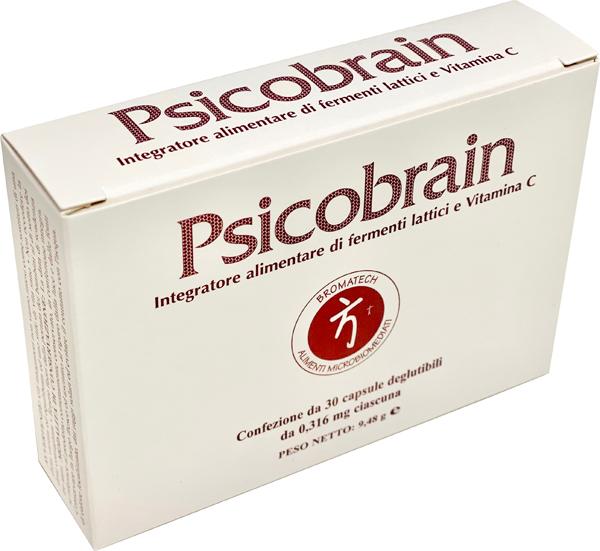 Bromatech Psicobrain Integratore con Fermenti Lattici e Vitamina C 30 Capsule