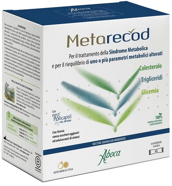 Aboca Metarecod Integratore Trattamento Della Sindrome Metabolica 40 Bustine