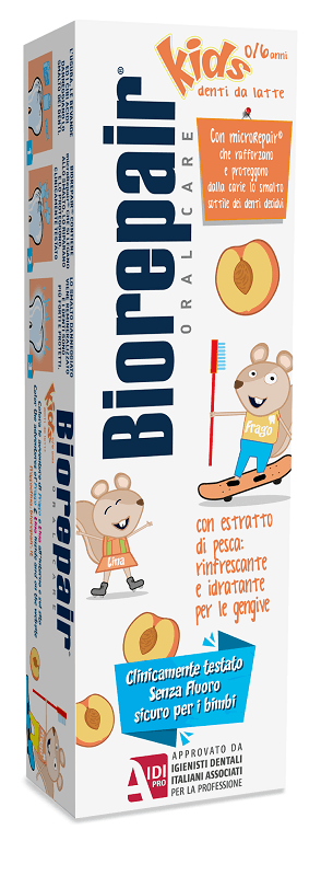 Biorepair Dentifricio Kids 0/6 Anni Gusto Pesca 50 ml