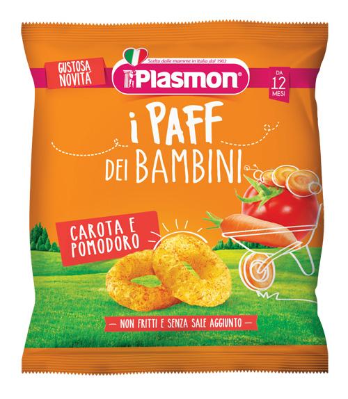 Plasmon Dry Snack Paff Carota E Pomodoro 12M+15g