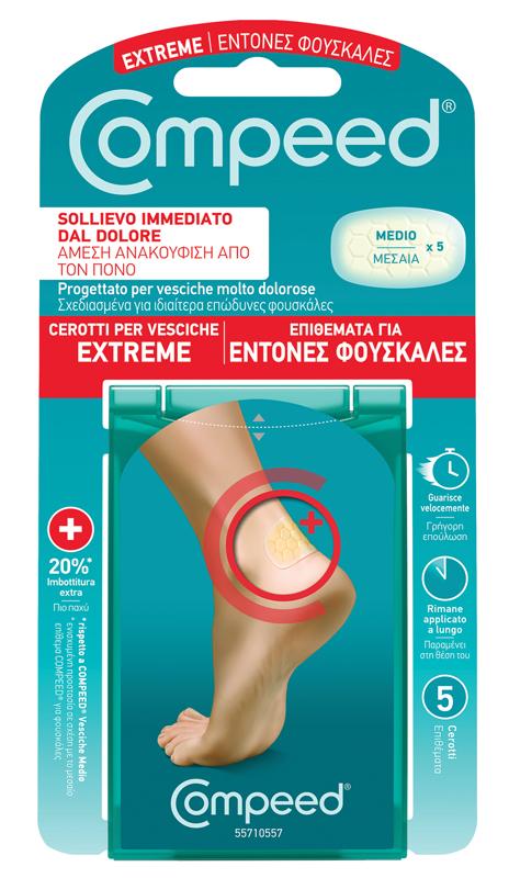 Compeed Cerotti Per Vesciche Extreme Sollievo Rapido dal Dolore 5 Pezzi