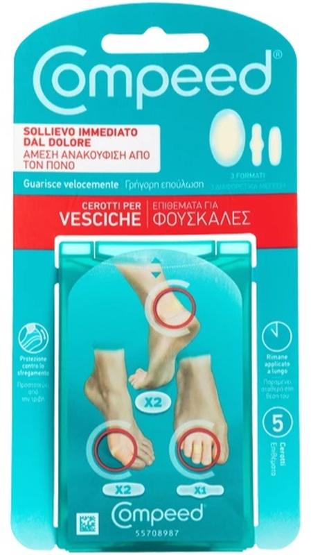 Compeed Cerotti Per Vesciche Misto Sollievo Rapido dal Dolore 5 Pezzi