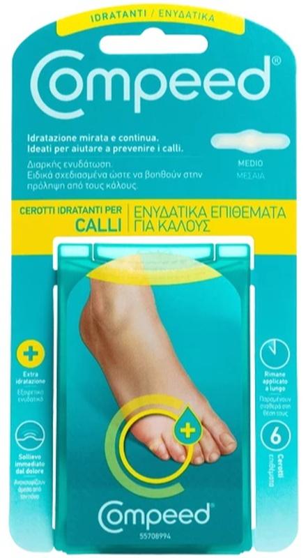 Compeed Cerotti Idratanti  Per Calli Sollievo Rapido dal Dolore 6 Pezzi