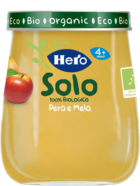 Hero Solo Omogeneizzato Biologico Pera e Mela 120 gr