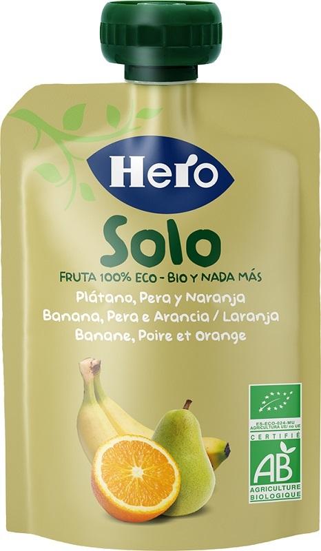 Hero Solo 100% Biologico Banana, Pera e Arancia 100gr