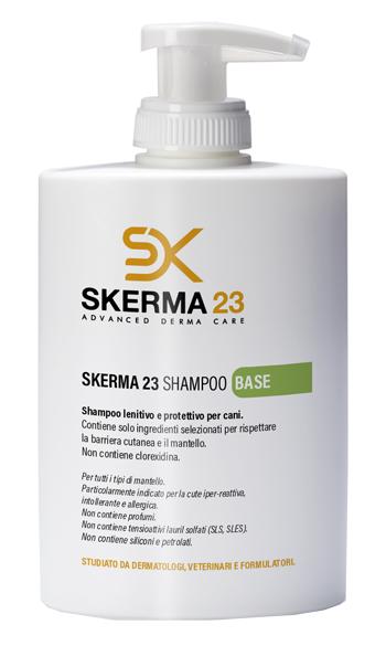 Skerma 23 Shampoo Base Lenitivo e Protettivo per i Cani 250 ml