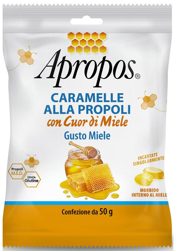 Apropos Caramelle Dure Alla Propoli Gusto Miele Per Il Benessere Della Gola 50 g