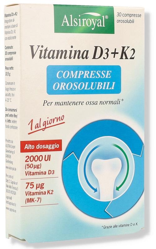 Vitamina D3 + K2 30 Compresse Orosolubili