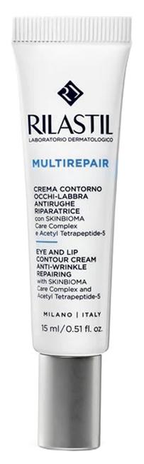 Rilastil Multirepair Crema Contorno Occhi e Labbra Antirughe Riparatrice 15 ml