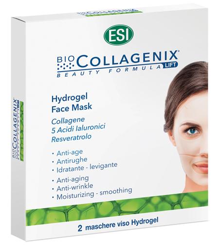 Esi Biocollagenix Hydrogel Face Mask Maschera Anti-Age Levigante 2 Pezzi