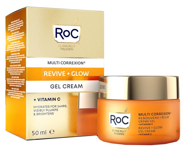 Roc Multi Correxion Revive + Glow Crema Gel per il Viso Illuminante 50 ml
