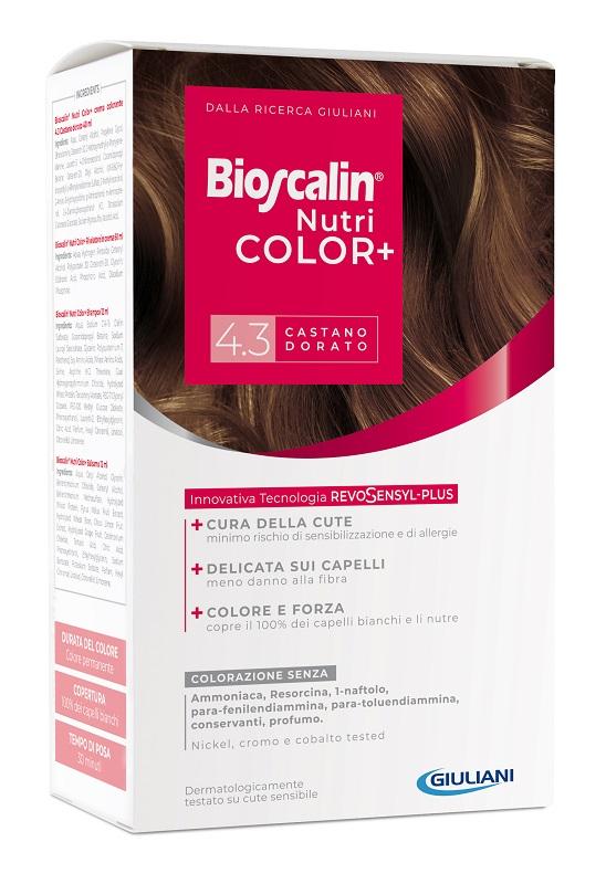Bioscalin Nutricolor Plus Colorazione Permanente Tintura n.4,3 Castano Dorato