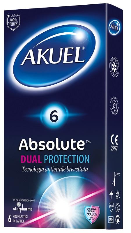 Akuel Absolute Dual Protezione Preservativi 6 Pezzi