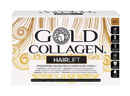 Gold Collagen Hairlift Integratore per Capelli e Unghie 10 Flaconcini Da 50 ml