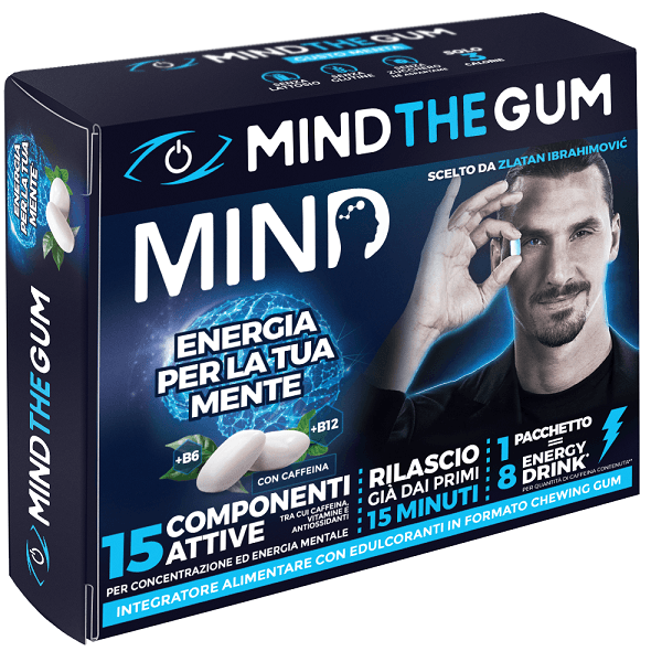 Mind The Gum Integratore per la Mente 18 Gomme